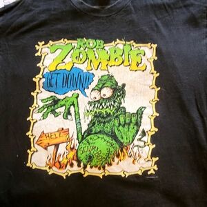 Graphic Tee - Black with Green Monster Print